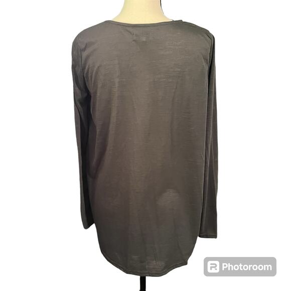 Simply Southern | NWOT Women's Gray Henley Tunic Shirt Sz M Causal Basics - Picture 3 of 5